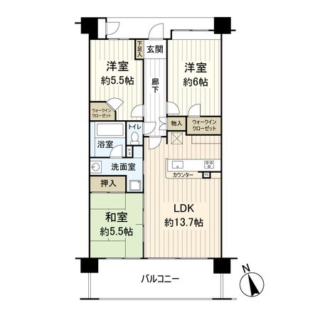 サンクレイドル湘南平塚 間取図(平面図) サンクレイドル湘南平塚 間取図(平面図)