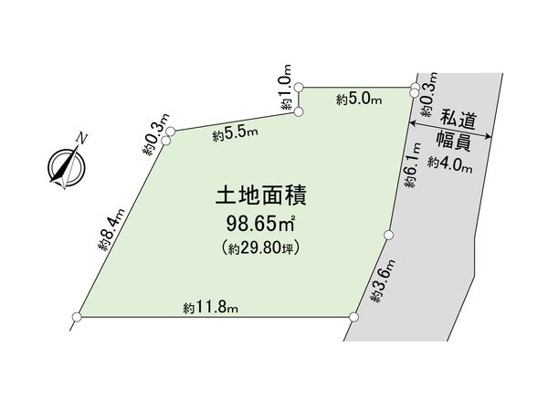 妻田西2丁目 土地 区画図