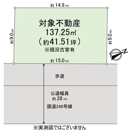 厚木市妻田北1丁目 土地 区画図 厚木市妻田北1丁目 土地 区画図