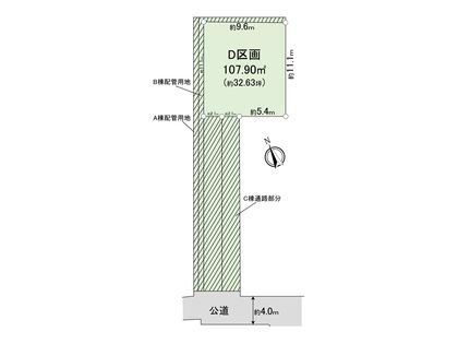 厚木市元町 土地D区画 区画図