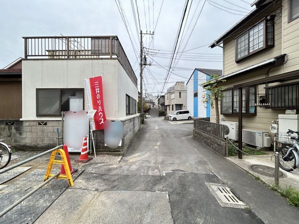 厚木市元町 土地D区画 前面道路含む外観