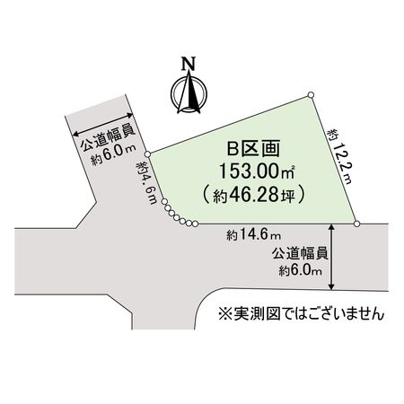 厚木市林4丁目 B区画 区画図
