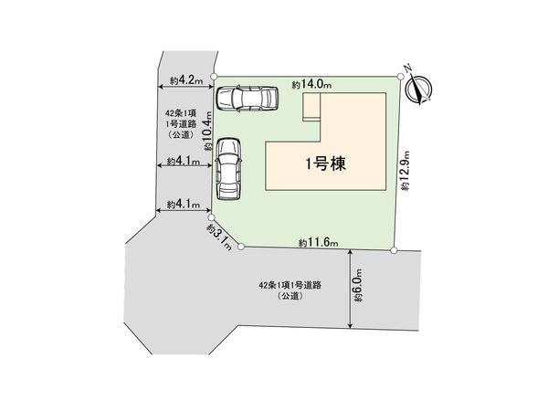 伊勢原市桜台 新築戸建 1号棟 区画図 伊勢原市桜台 新築戸建 1号棟 区画図