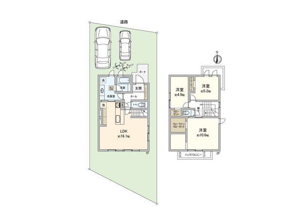 厚木市妻田東1丁目 新築戸建 26号地 間取図(平面図) 厚木市妻田東1丁目 新築戸建 26号地 間取図(平面図)