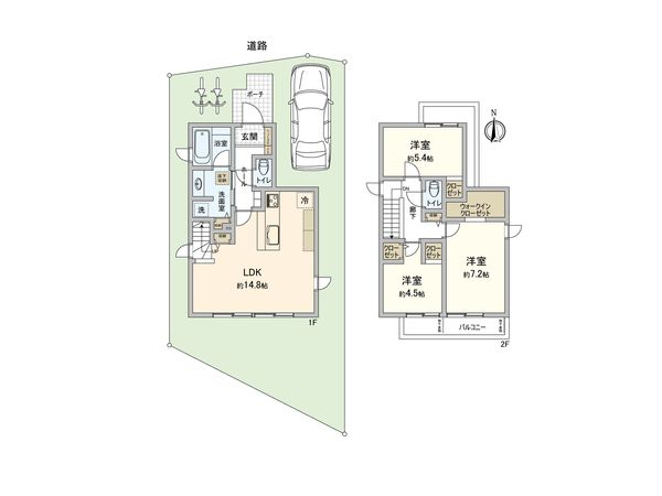 厚木市妻田東1丁目 新築戸建 25号地 間取図(平面図) 厚木市妻田東1丁目 新築戸建 25号地 間取図(平面図)