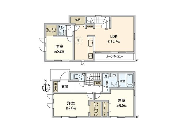 伊勢原市高森台3丁目 新築戸建1号棟 間取図(平面図) 伊勢原市高森台3丁目 新築戸建1号棟 間取図(平面図)