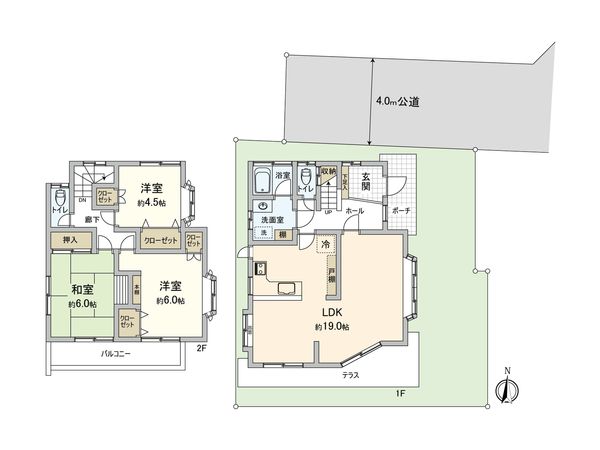 伊勢原市岡崎 戸建 間取図(平面図)