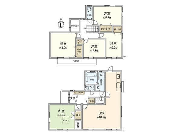 厚木市森の里1丁目 戸建 間取図(平面図)