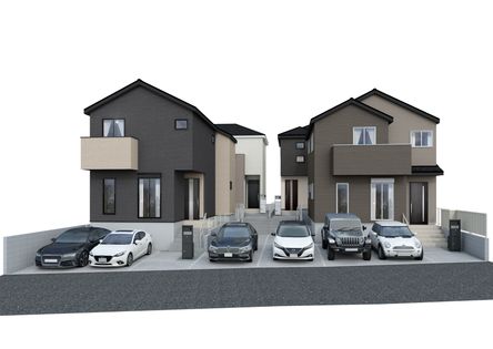 伊勢原市石田 新築戸建 1号棟 外観パース図