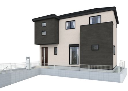 伊勢原市石田 新築戸建 3号棟 外観パース図