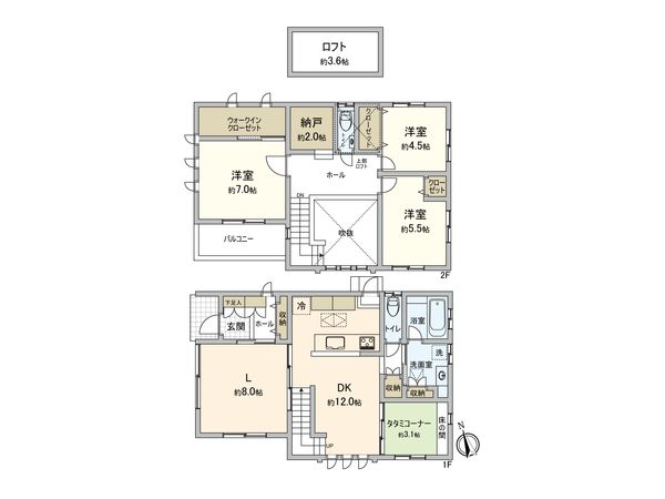 伊勢原市坪ノ内 戸建 間取図(平面図)