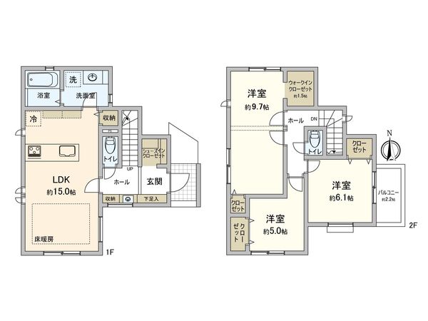 厚木市松枝 新築戸建 間取図(平面図) 厚木市松枝 新築戸建 間取図(平面図)