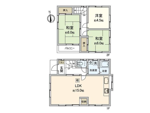 厚木市船子 戸建 間取図(平面図)