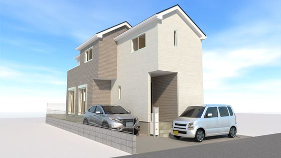伊勢原市高森台1丁目 新築戸建2号棟 外観パース図