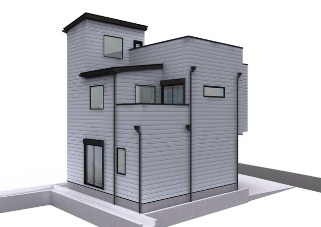 厚木市元町 新築戸建A号棟 外観パース図