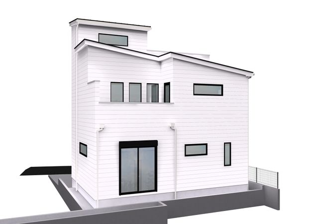 厚木市元町 新築戸建B号棟 外観パース図