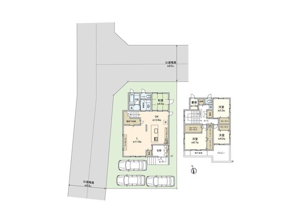 伊勢原市高森1丁目 戸建 間取図(平面図)