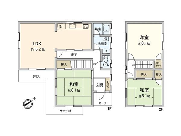 厚木市温水 戸建 間取図(平面図) 厚木市温水 戸建 間取図(平面図)