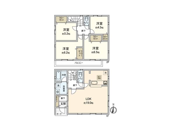 厚木市長谷 新築戸建 5号棟 間取図(平面図) 厚木市長谷 新築戸建 5号棟 間取図(平面図)