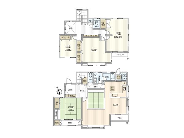 厚木市森の里4丁目 戸建 間取図(平面図) 厚木市森の里4丁目 戸建 間取図(平面図)