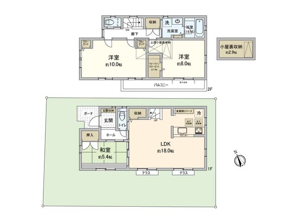 厚木市温水西1丁目 戸建 間取図(平面図) 厚木市温水西1丁目 戸建 間取図(平面図)