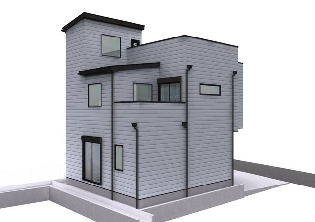 厚木市元町 新築戸建A号棟 外観パース図 厚木市元町 新築戸建A号棟 外観パース図