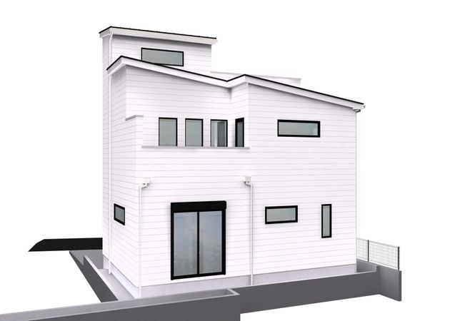 厚木市元町 新築戸建B号棟 外観パース図 厚木市元町 新築戸建B号棟 外観パース図
