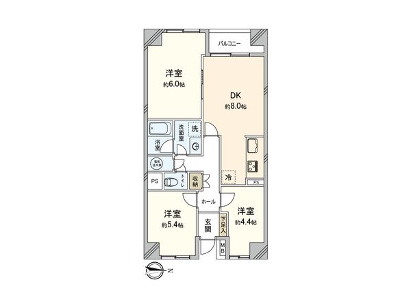 本厚木ハイツ 間取図(平面図) 本厚木ハイツ 間取図(平面図)