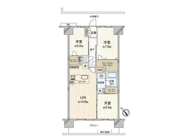 サンクレイドル伊勢原レジデンス ブルームコート 間取図(平面図) サンクレイドル伊勢原レジデンス ブルームコート 間取図(平面図)