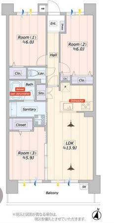 ダイアパレス本厚木イースト 間取図(平面図) ダイアパレス本厚木イースト 間取図(平面図)