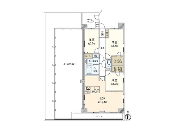 ロイヤルステージ本厚木1 間取図(平面図) ロイヤルステージ本厚木1 間取図(平面図)