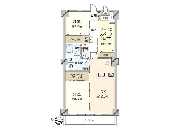 星和伊勢原マンション 間取図(平面図) 星和伊勢原マンション 間取図(平面図)