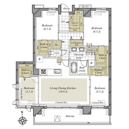 エクセレントシティ本厚木駅前 間取図(平面図) エクセレントシティ本厚木駅前 間取図(平面図)