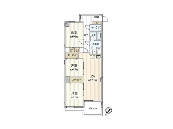 厚木グリーンコーポ 間取図(平面図) 厚木グリーンコーポ 間取図(平面図)