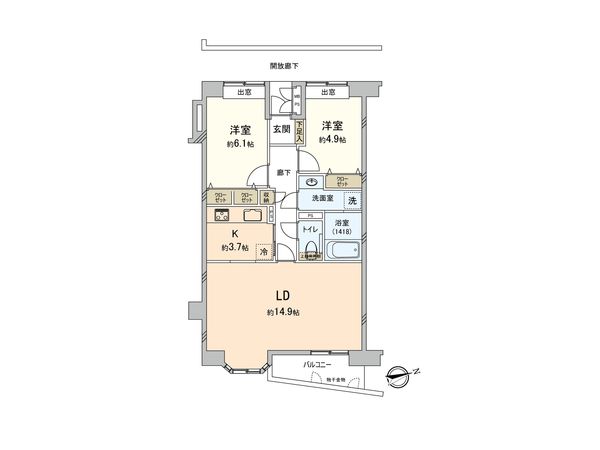 ルアンジュ本厚木 間取図(平面図)