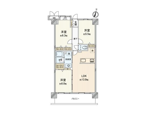 ダイアパレス本厚木リバーコート 間取図(平面図)