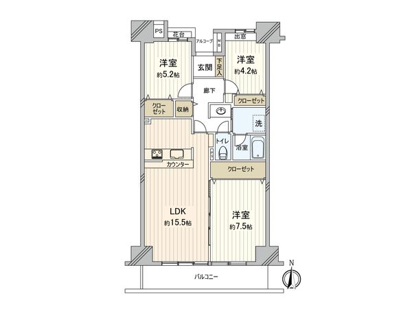 リバーツイン厚木 間取図(平面図) 間取図(平面図)