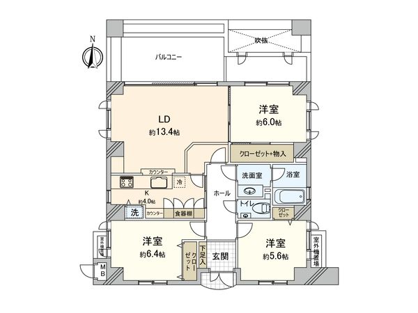 プリシード本厚木 間取図(平面図) プリシード本厚木 間取図(平面図)