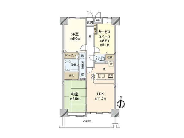 エクレール本厚木中央 間取図(平面図) エクレール本厚木中央 間取図(平面図)
