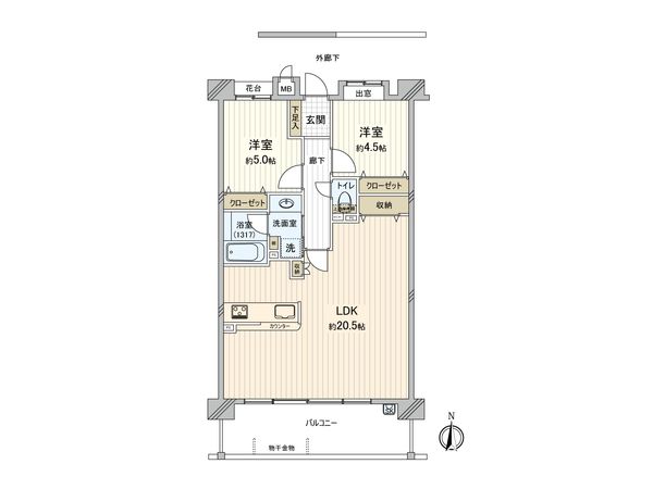 厚木第9ダイヤモンドマンション 間取図(平面図)