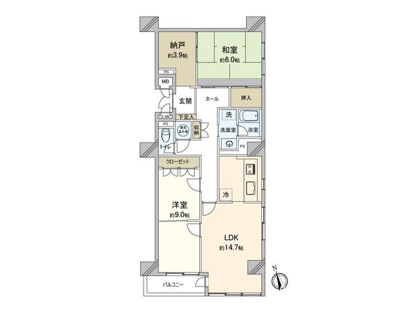 本厚木ハイツ 間取図(平面図) 本厚木ハイツ 間取図(平面図)