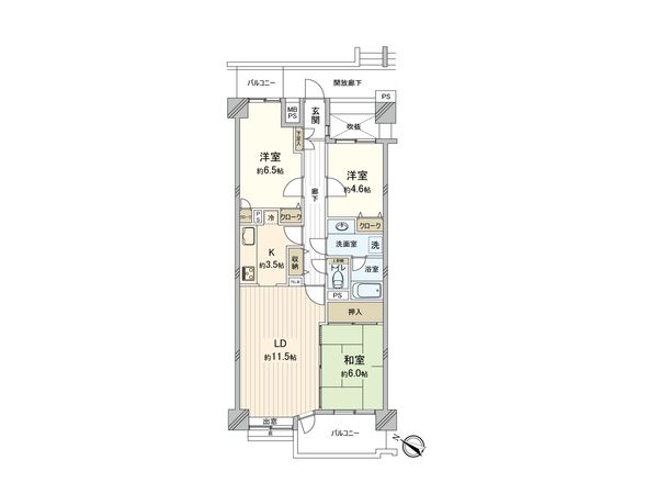 ダイアパレス本厚木 間取図(平面図)
