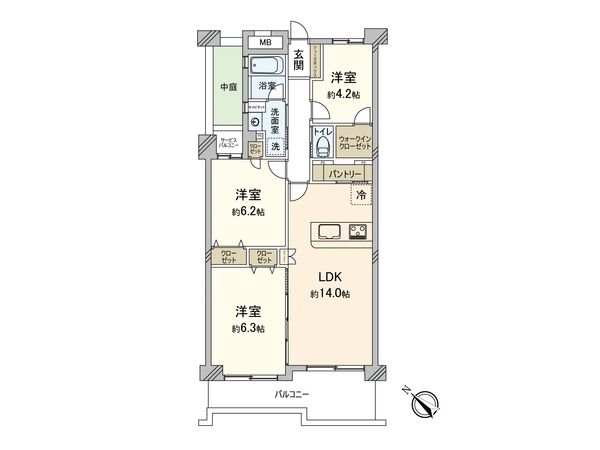 リバティタウン伊勢原 6番館 間取図(平面図) リバティタウン伊勢原 6番館 間取図(平面図)