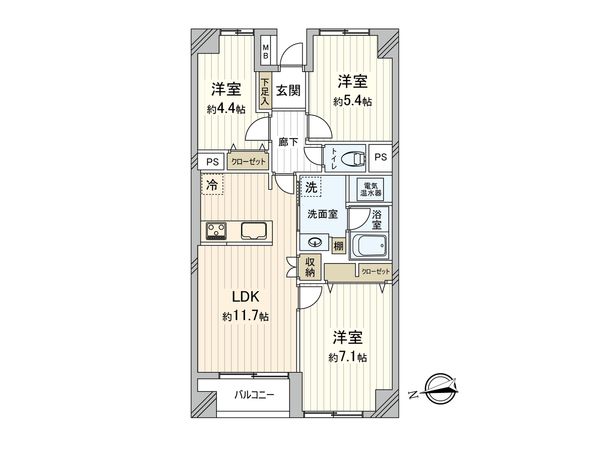 本厚木ハイツ 間取図(平面図) 本厚木ハイツ 間取図(平面図)