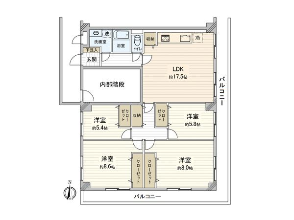 シャルマンコーポ本厚木 間取図(平面図) 間取図(平面図)