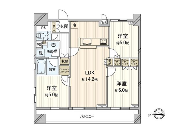プレシス本厚木コンフォート 間取図(平面図) 間取図(平面図)