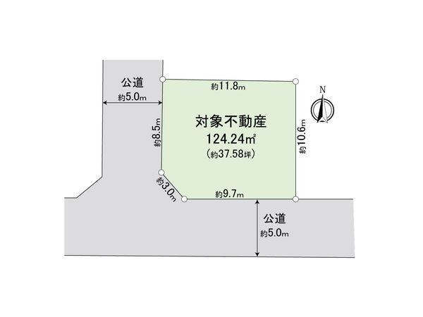 座間市入谷東2丁目 古家付土地 区画図 座間市入谷東2丁目 古家付土地 区画図