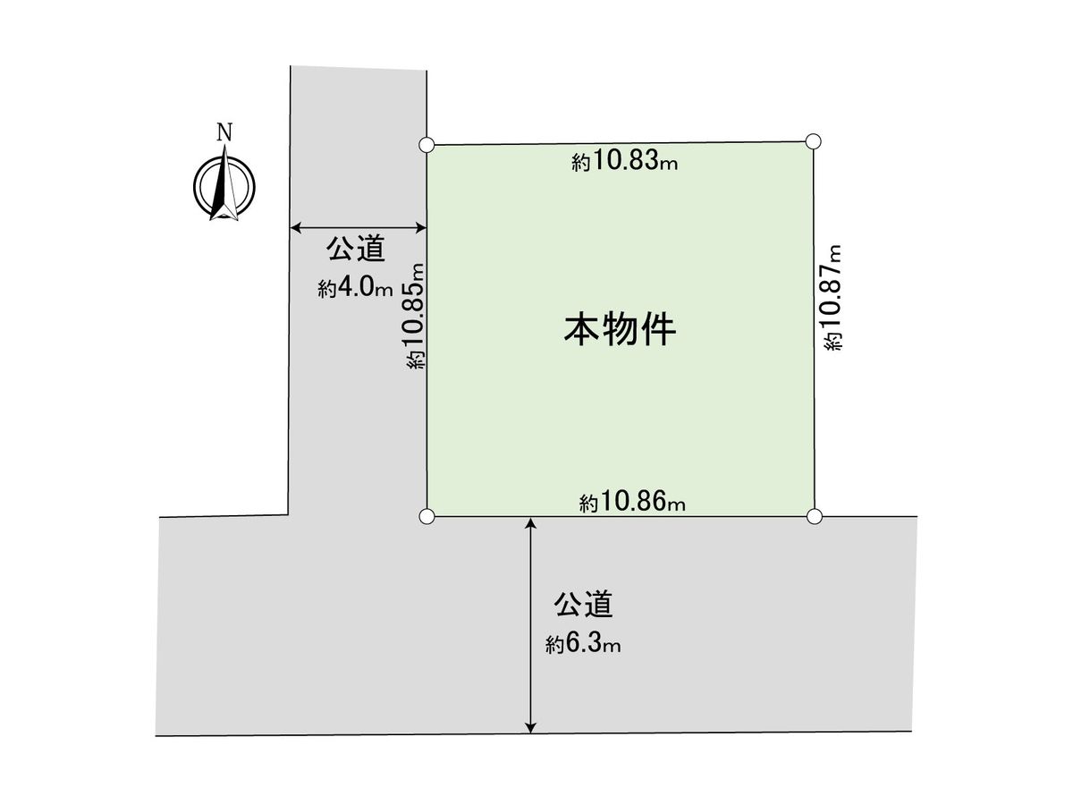 座間市入谷東3丁目 古屋付き土地 区画図 区画図