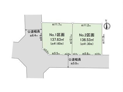 綾瀬市綾西3丁目 1区画 区画図