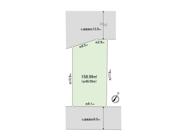 綾瀬市深谷中2丁目 土地 区画図